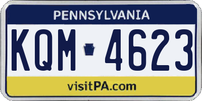 PA license plate KQM4623