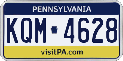 PA license plate KQM4628