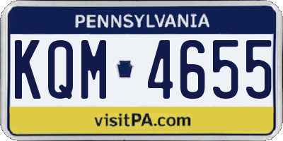PA license plate KQM4655