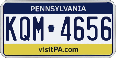 PA license plate KQM4656