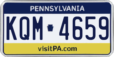 PA license plate KQM4659