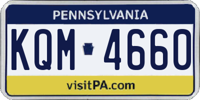 PA license plate KQM4660