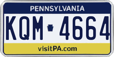 PA license plate KQM4664