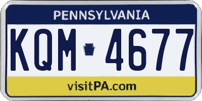 PA license plate KQM4677