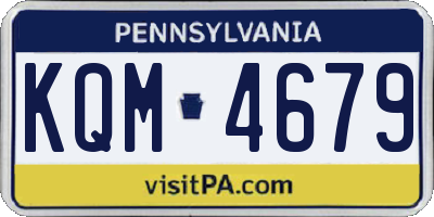 PA license plate KQM4679