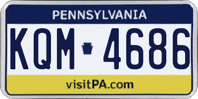 PA license plate KQM4686