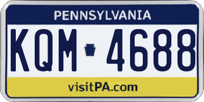 PA license plate KQM4688