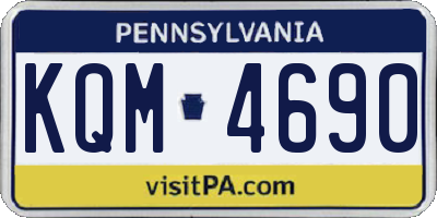 PA license plate KQM4690