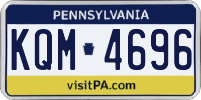 PA license plate KQM4696