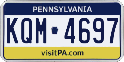 PA license plate KQM4697