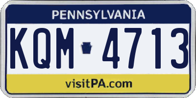 PA license plate KQM4713
