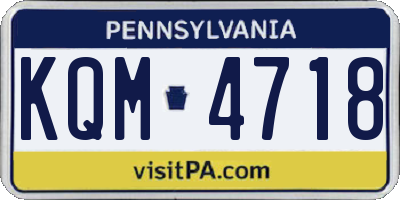 PA license plate KQM4718