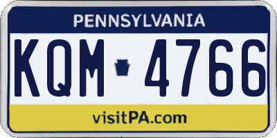 PA license plate KQM4766