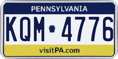 PA license plate KQM4776