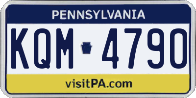 PA license plate KQM4790