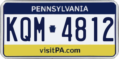 PA license plate KQM4812