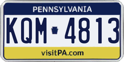 PA license plate KQM4813