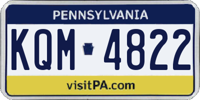 PA license plate KQM4822
