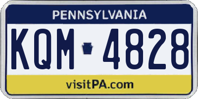PA license plate KQM4828