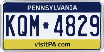 PA license plate KQM4829