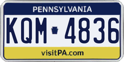 PA license plate KQM4836