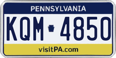 PA license plate KQM4850