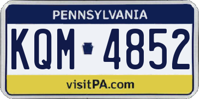 PA license plate KQM4852