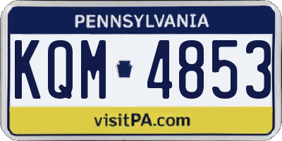 PA license plate KQM4853