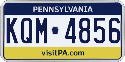 PA license plate KQM4856
