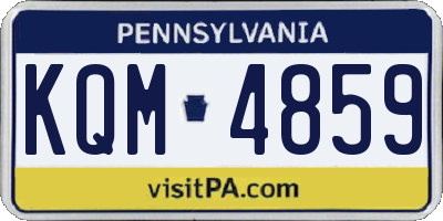PA license plate KQM4859
