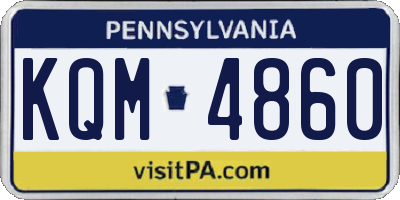PA license plate KQM4860