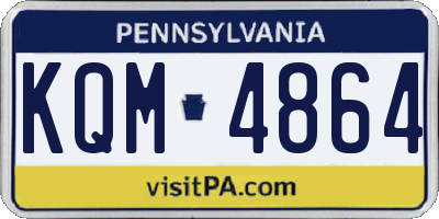 PA license plate KQM4864
