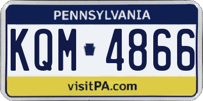 PA license plate KQM4866