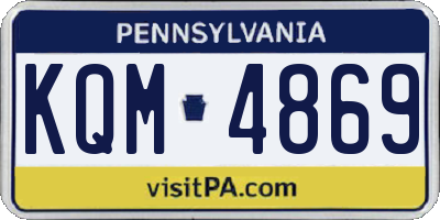 PA license plate KQM4869