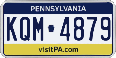 PA license plate KQM4879