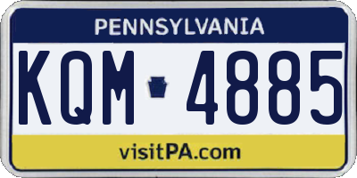 PA license plate KQM4885