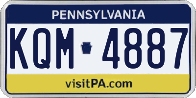 PA license plate KQM4887