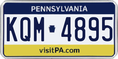PA license plate KQM4895