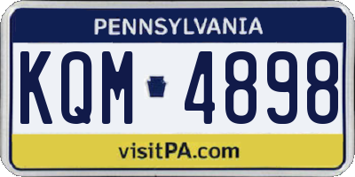 PA license plate KQM4898