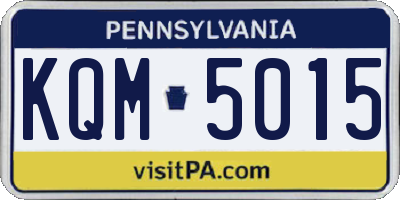 PA license plate KQM5015