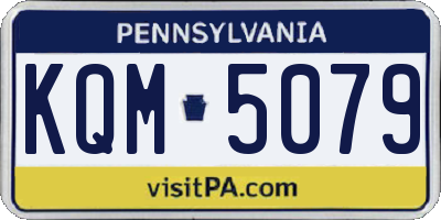 PA license plate KQM5079