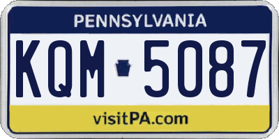 PA license plate KQM5087