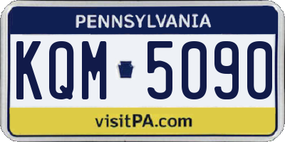PA license plate KQM5090
