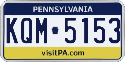 PA license plate KQM5153