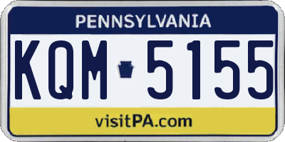 PA license plate KQM5155