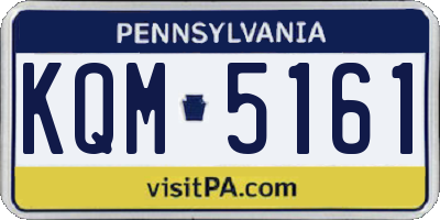 PA license plate KQM5161