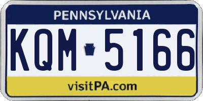 PA license plate KQM5166