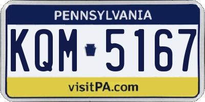 PA license plate KQM5167