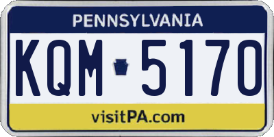 PA license plate KQM5170