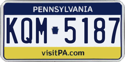 PA license plate KQM5187